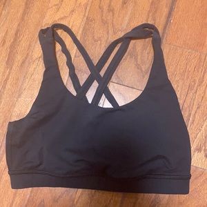 lululemon black energy bra